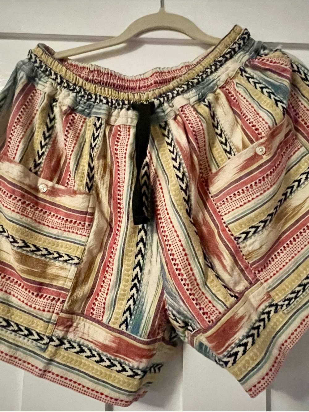Dylan Colorful Striped Elastic Waist Shorts